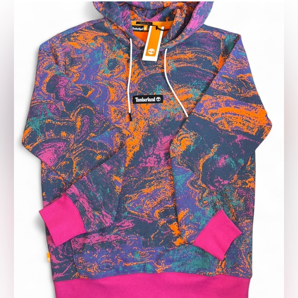 Timberland Other - Timberland All Over Print Fleece Hoodie NWT – Summer Rock Print – Size S – Rare